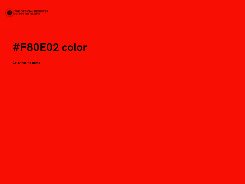 #F80E02 color image