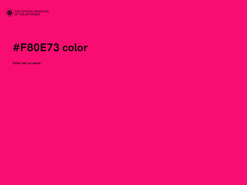 #F80E73 color image