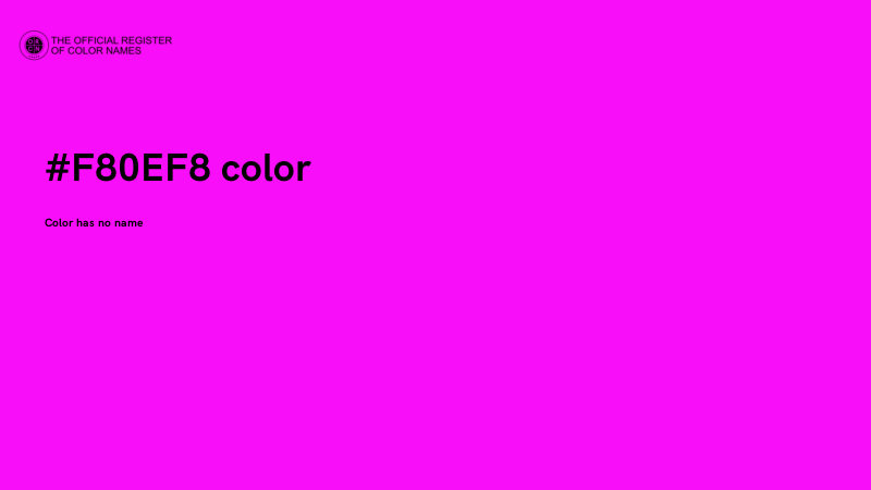 #F80EF8 color image