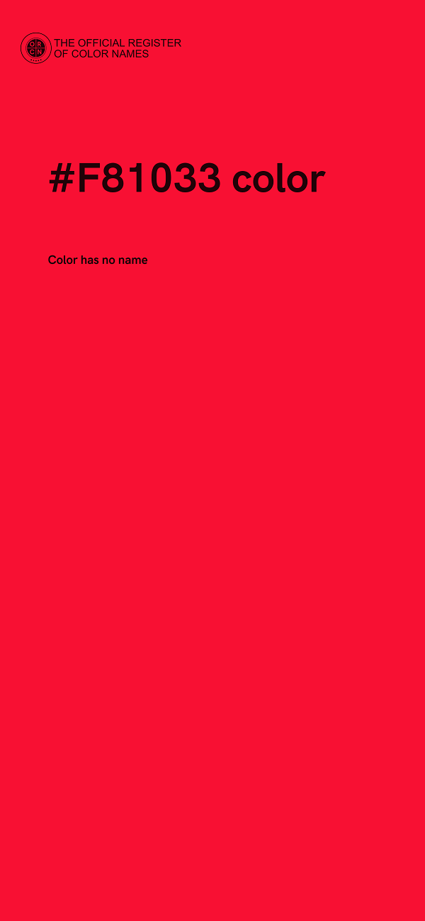 #F81033 color image