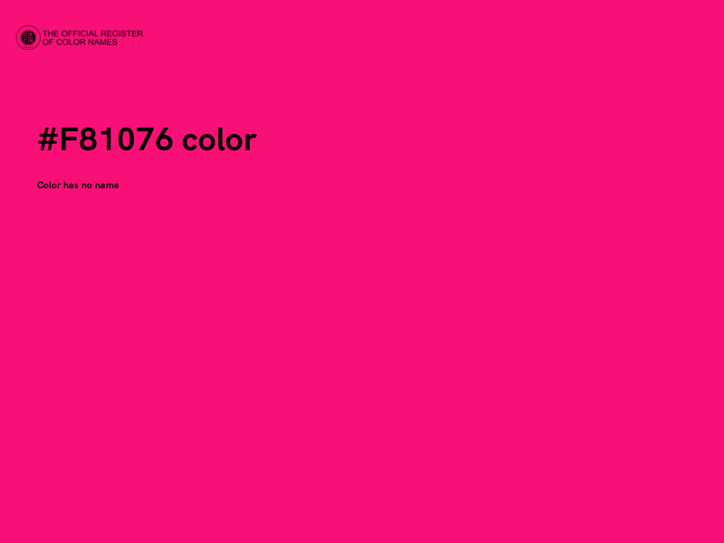 #F81076 color image