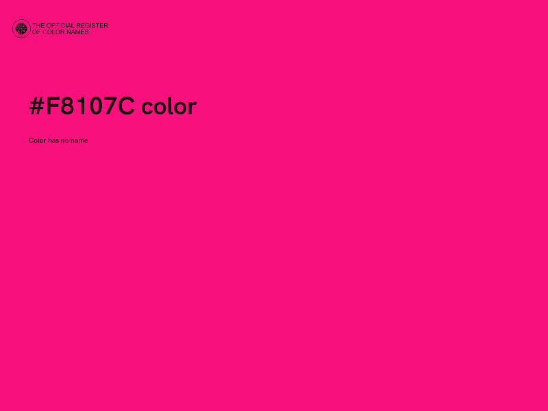 #F8107C color image