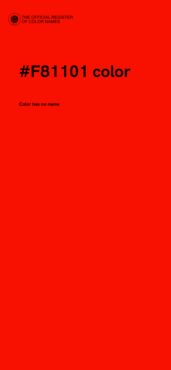 #F81101 color image