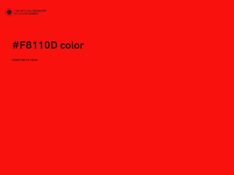 #F8110D color image