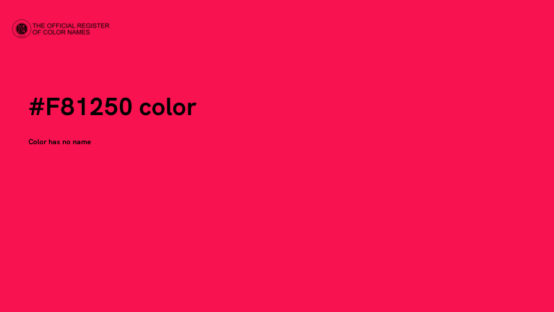 #F81250 color image