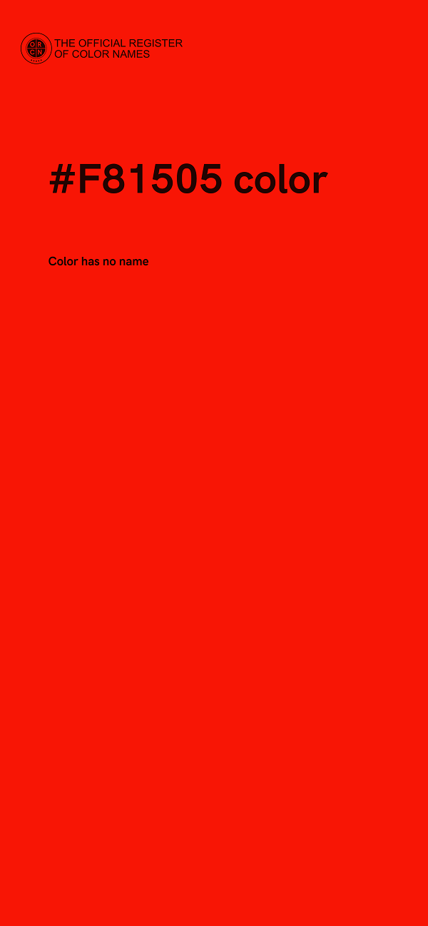 #F81505 color image