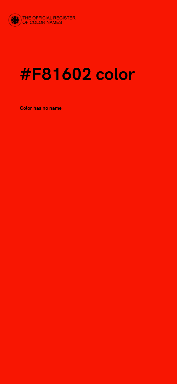 #F81602 color image