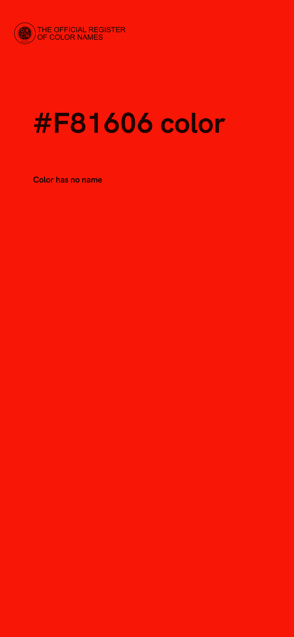 #F81606 color image