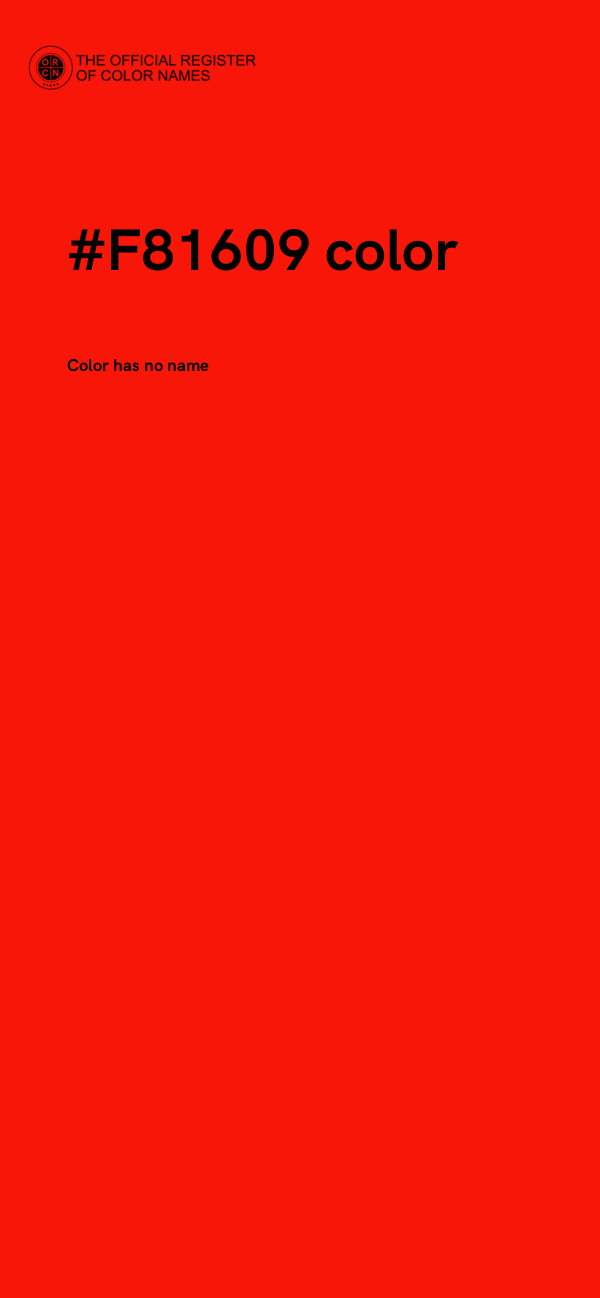 #F81609 color image