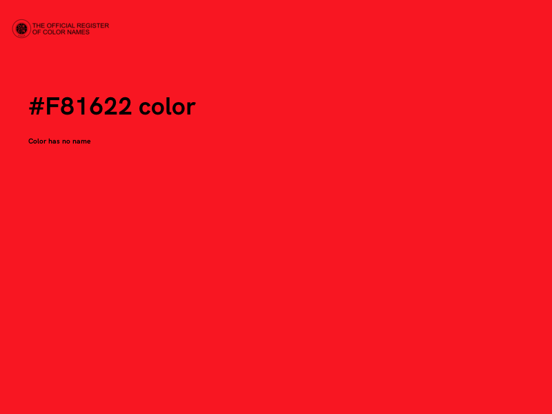 #F81622 color image