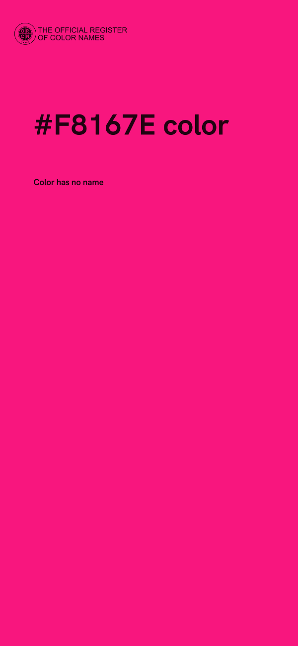 #F8167E color image