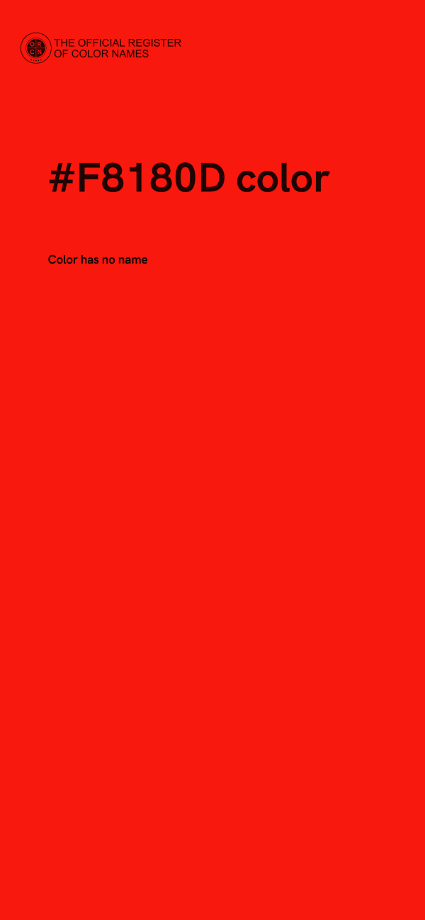 #F8180D color image