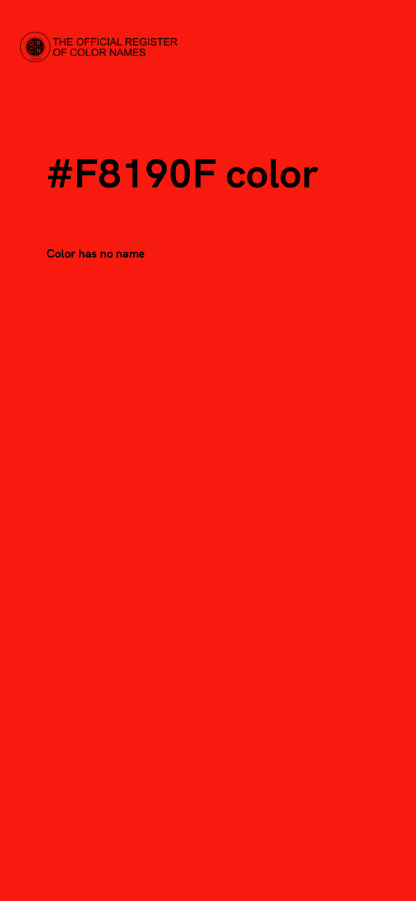 #F8190F color image