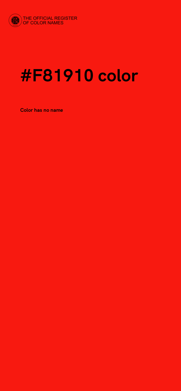 #F81910 color image