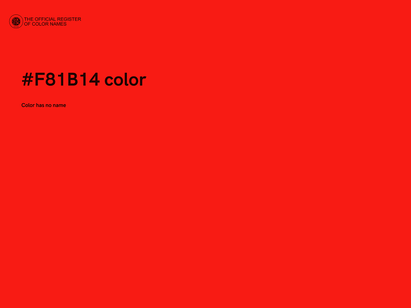 #F81B14 color image