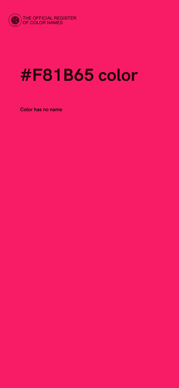 #F81B65 color image