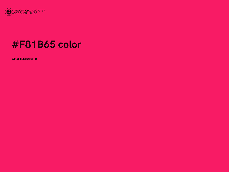 #F81B65 color image
