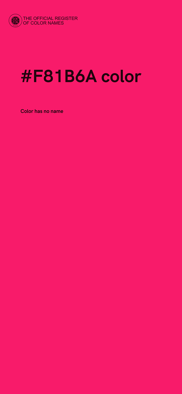 #F81B6A color image