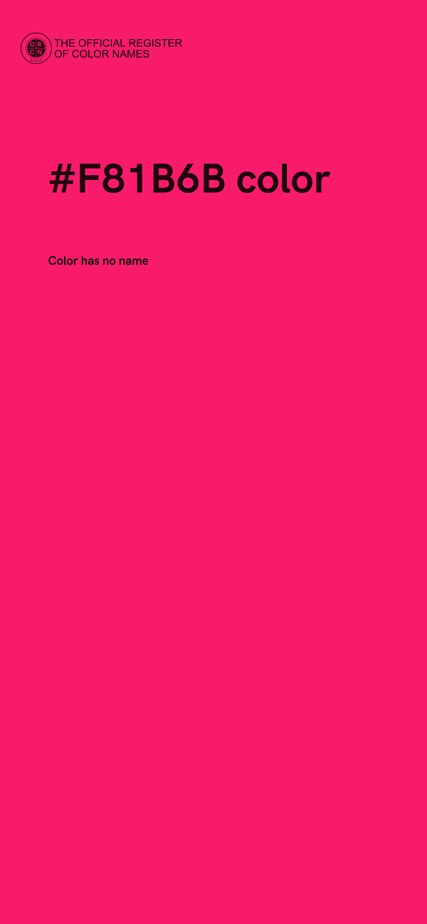#F81B6B color image
