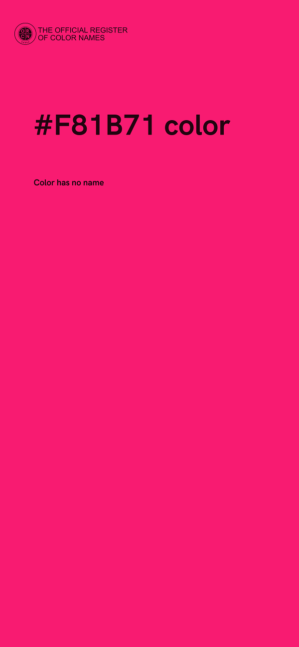 #F81B71 color image