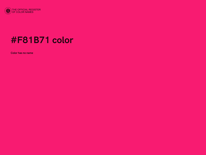 #F81B71 color image