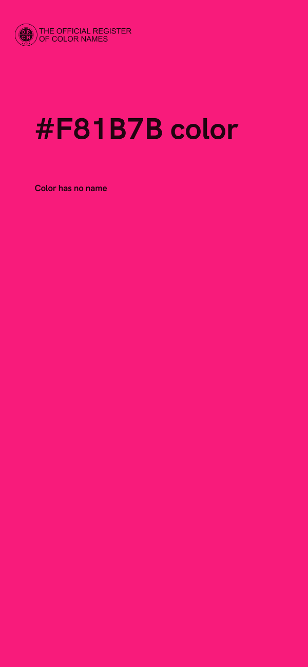 #F81B7B color image
