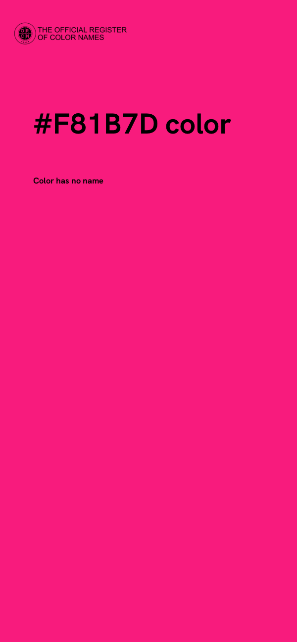 #F81B7D color image