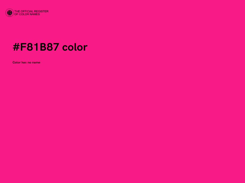 #F81B87 color image