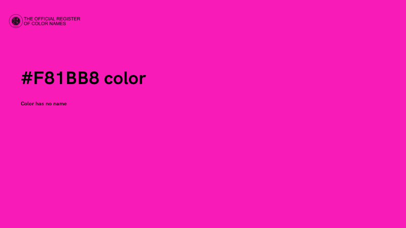 #F81BB8 color image
