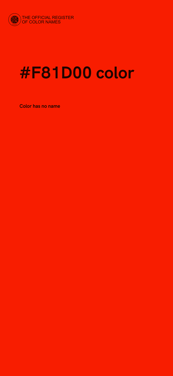 #F81D00 color image