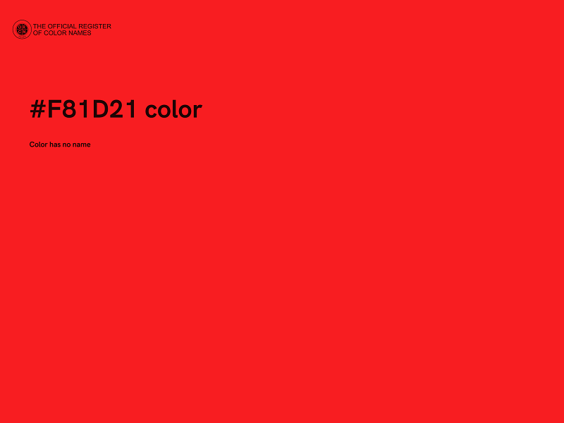 #F81D21 color image