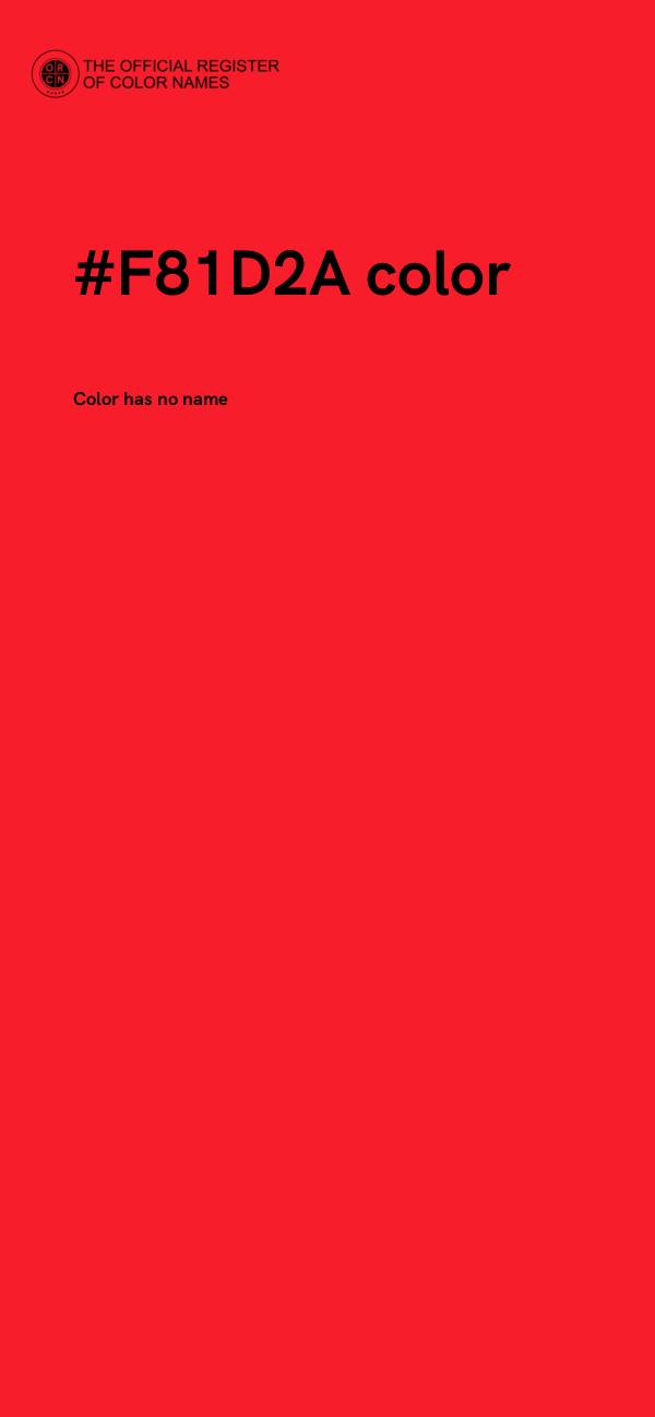 #F81D2A color image