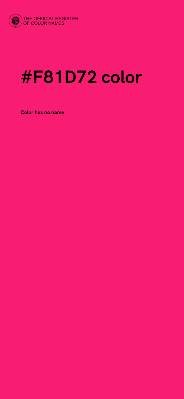 #F81D72 color image