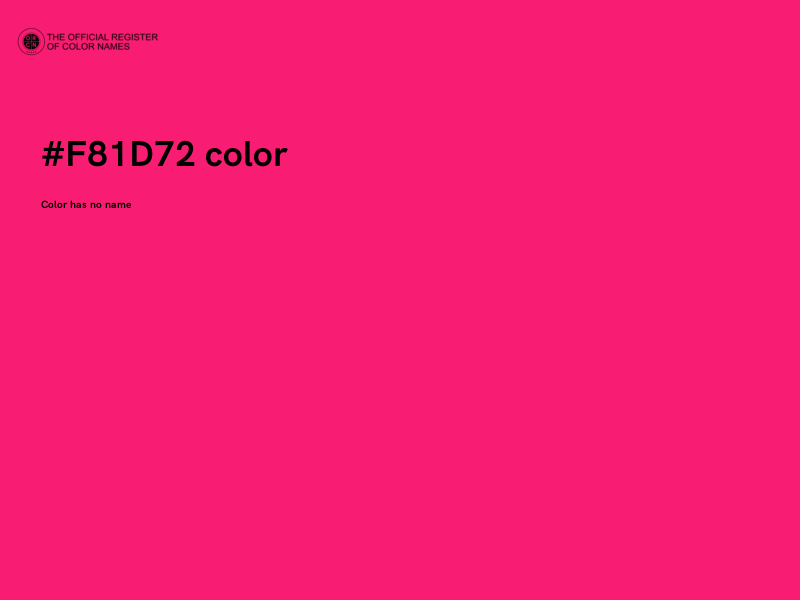 #F81D72 color image