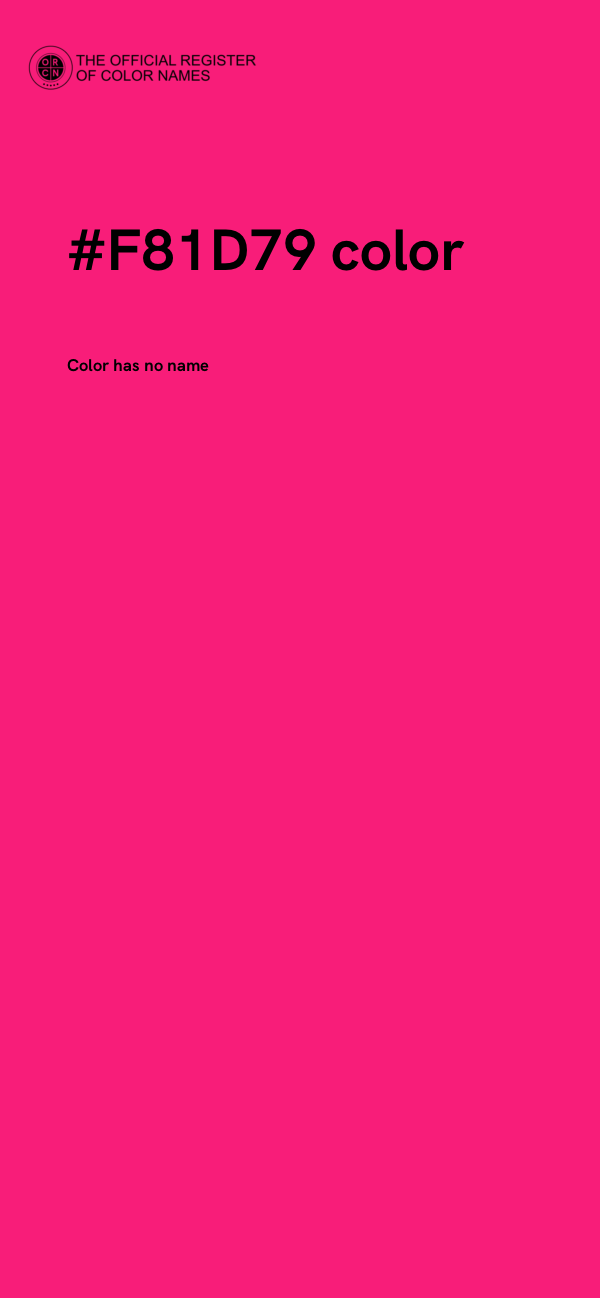 #F81D79 color image
