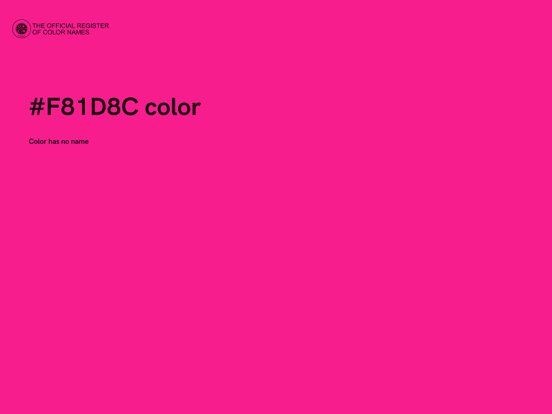 #F81D8C color image