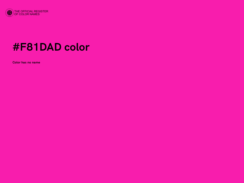 #F81DAD color image