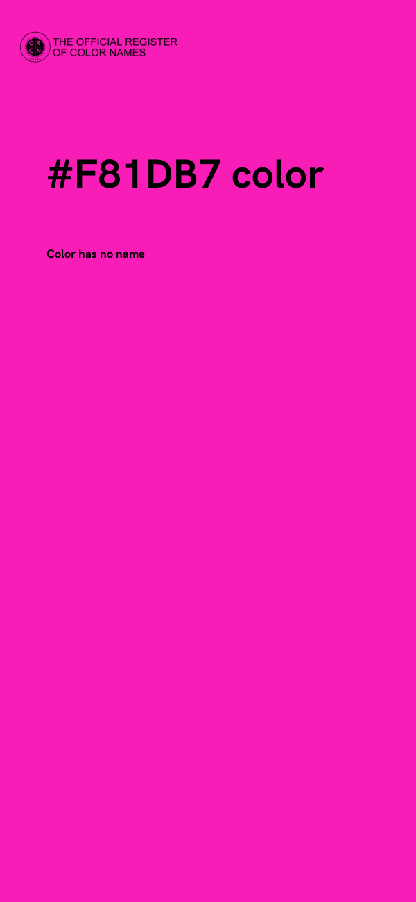 #F81DB7 color image