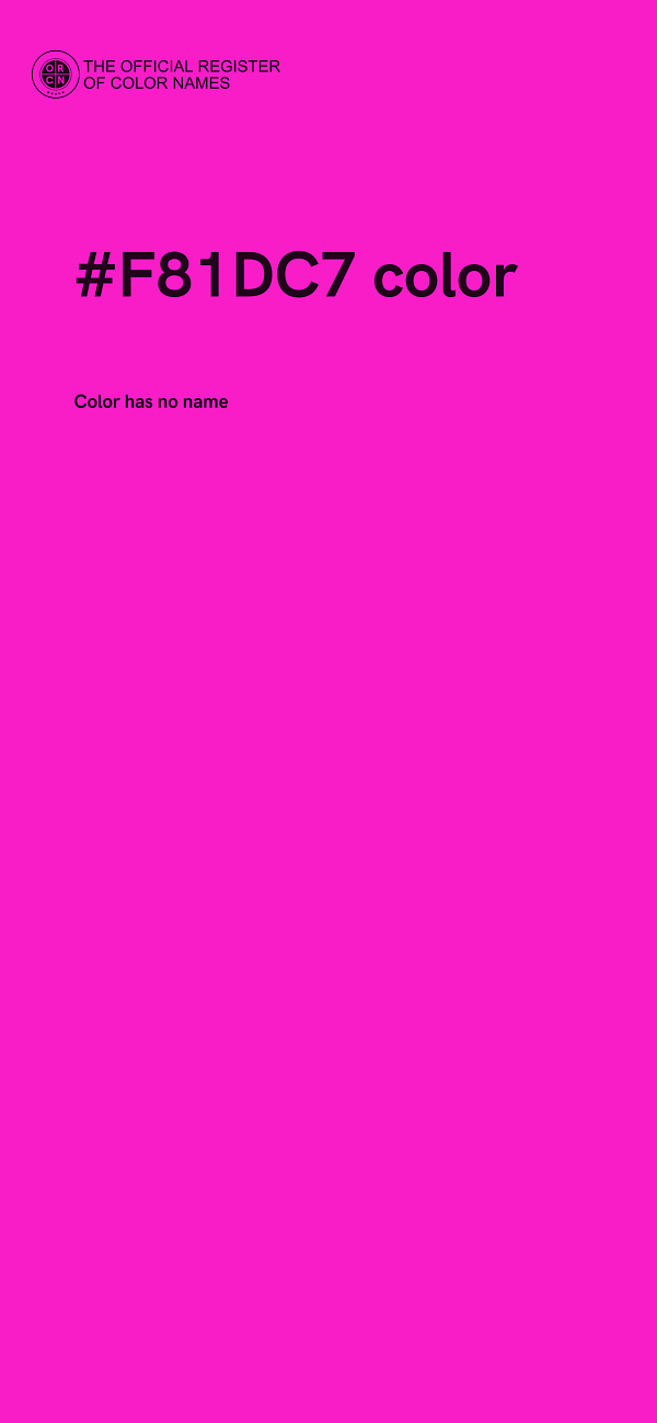 #F81DC7 color image