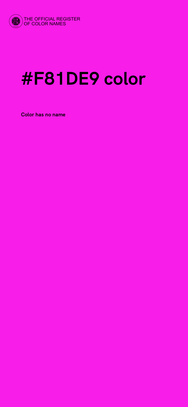 #F81DE9 color image