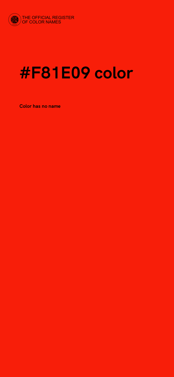 #F81E09 color image