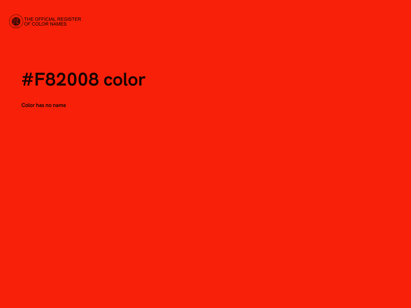 #F82008 color image