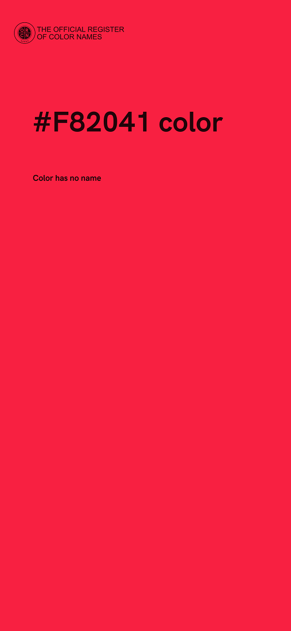 #F82041 color image