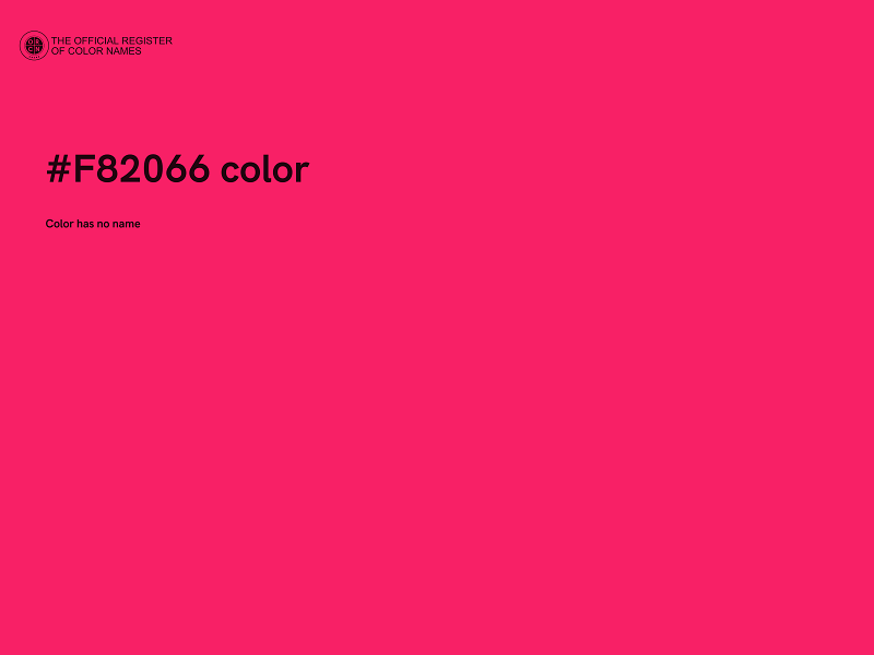 #F82066 color image