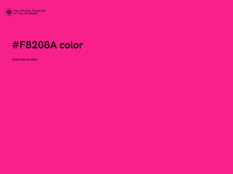 #F8208A color image