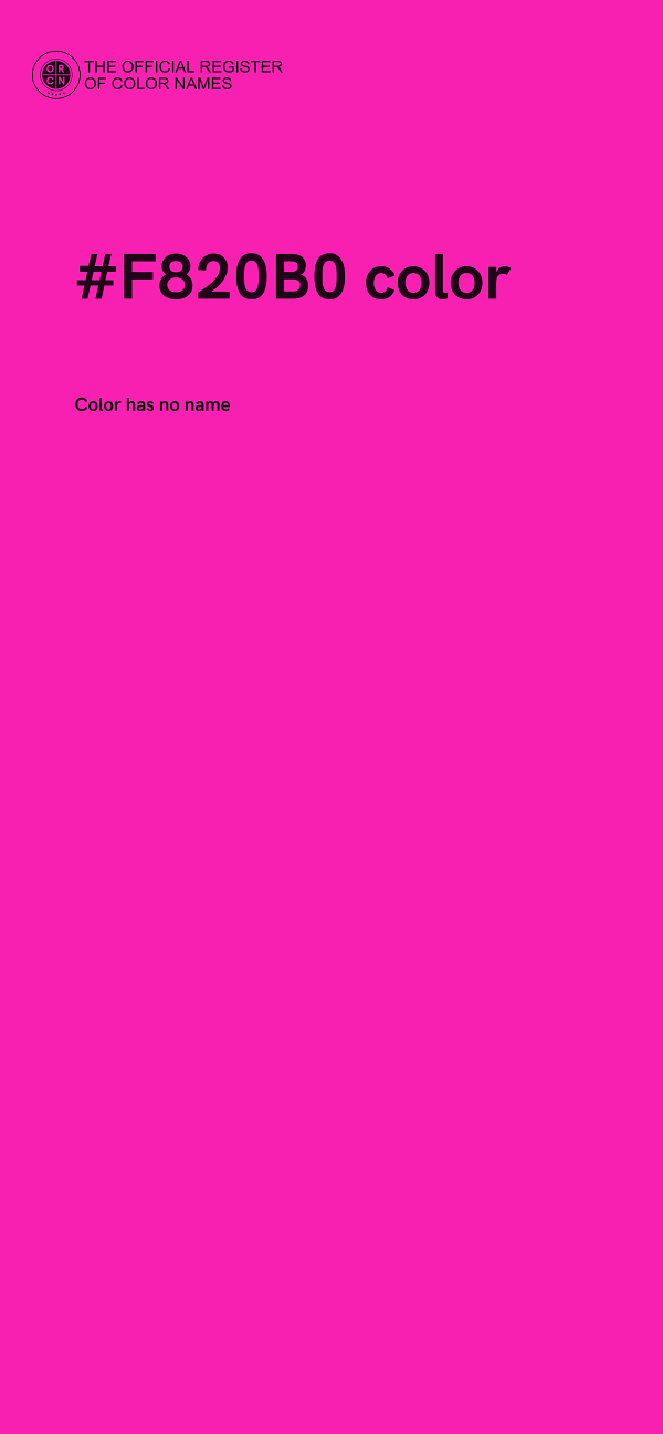 #F820B0 color image