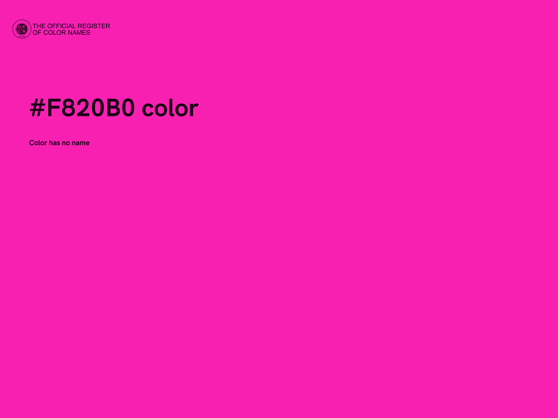 #F820B0 color image