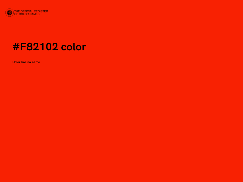 #F82102 color image
