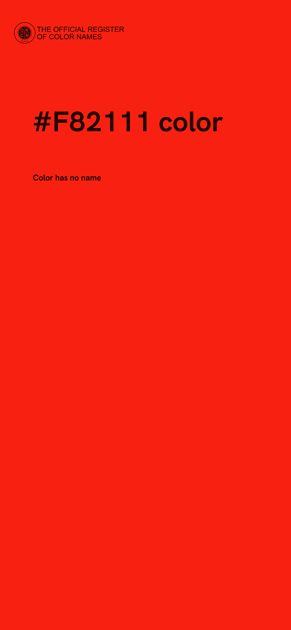 #F82111 color image