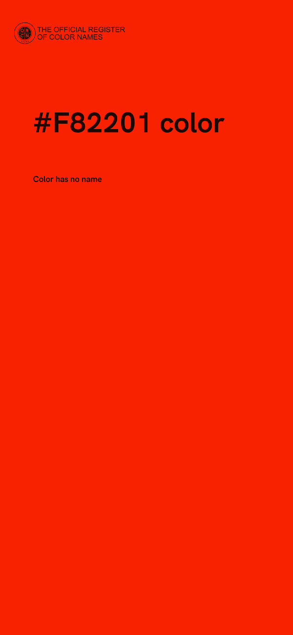 #F82201 color image